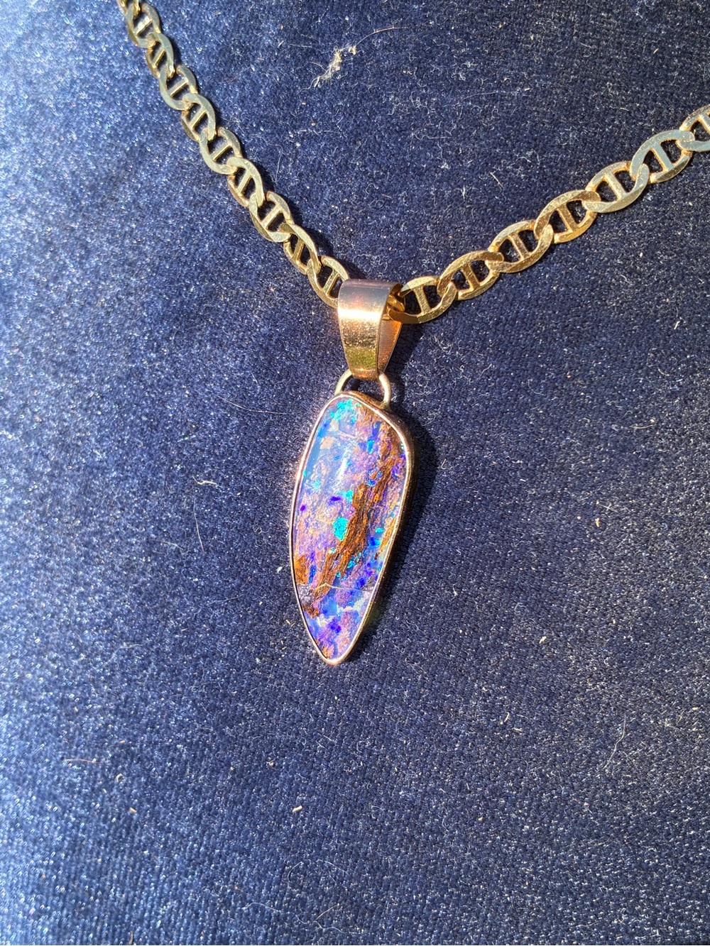 Pipe Opal Pendant (14K Gold) - Picture 4 of 16